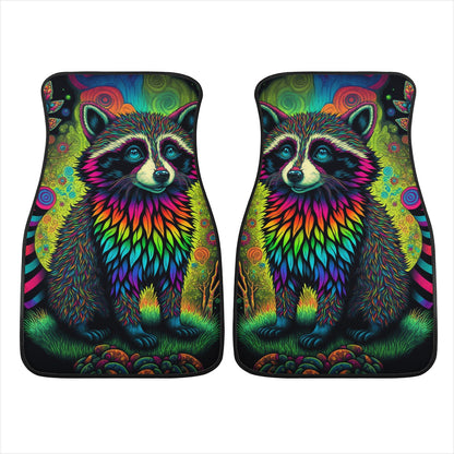 Psycho Raccoon Car Mats - Set of 2 or 4 Car Floor Mats Car Accessories