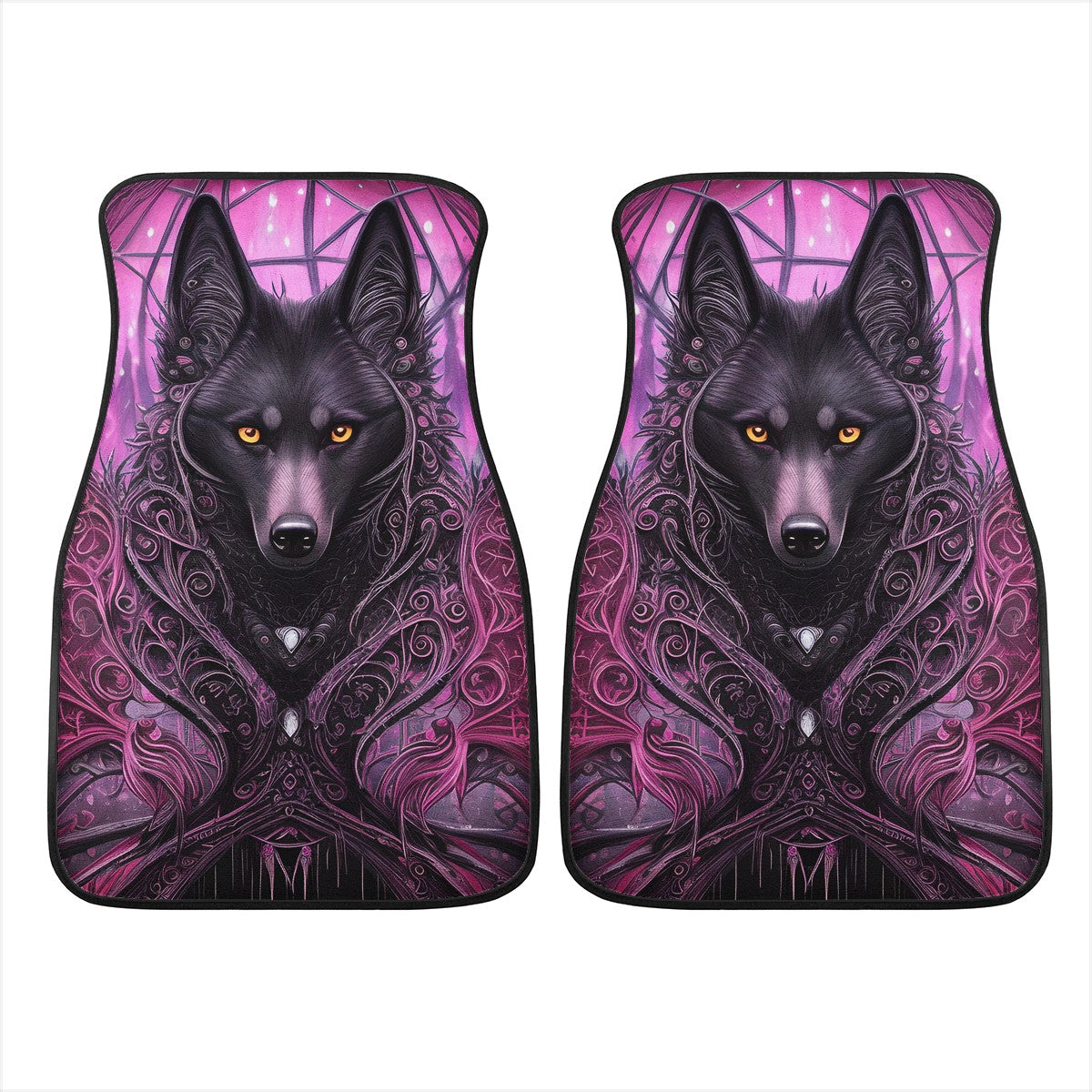 Wolf Midnight Purple Car Mats - Set of 2 or 4 Car Floor Mats Car Accessories