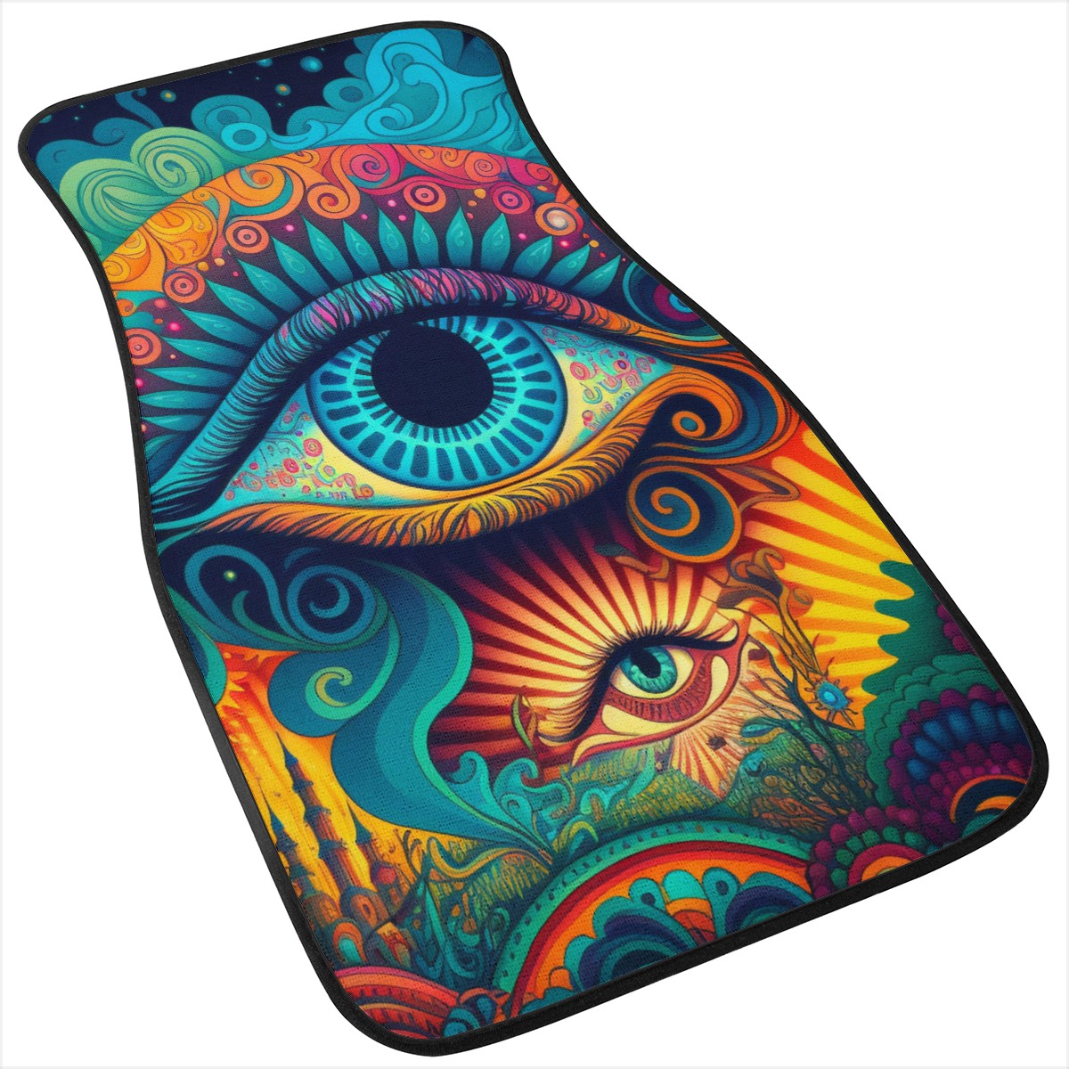 Psychedelic Eye Car Mats - Set of 2 or 4 Car Floor Mats Car Accessories