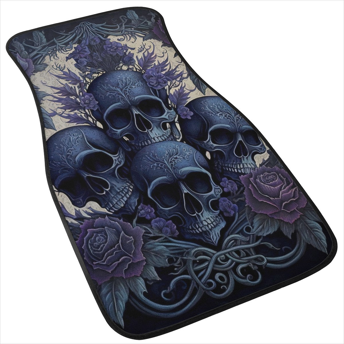 Blue Skulls Car Mats - Set of 2 or 4 Car Floor Mats Car Accessories