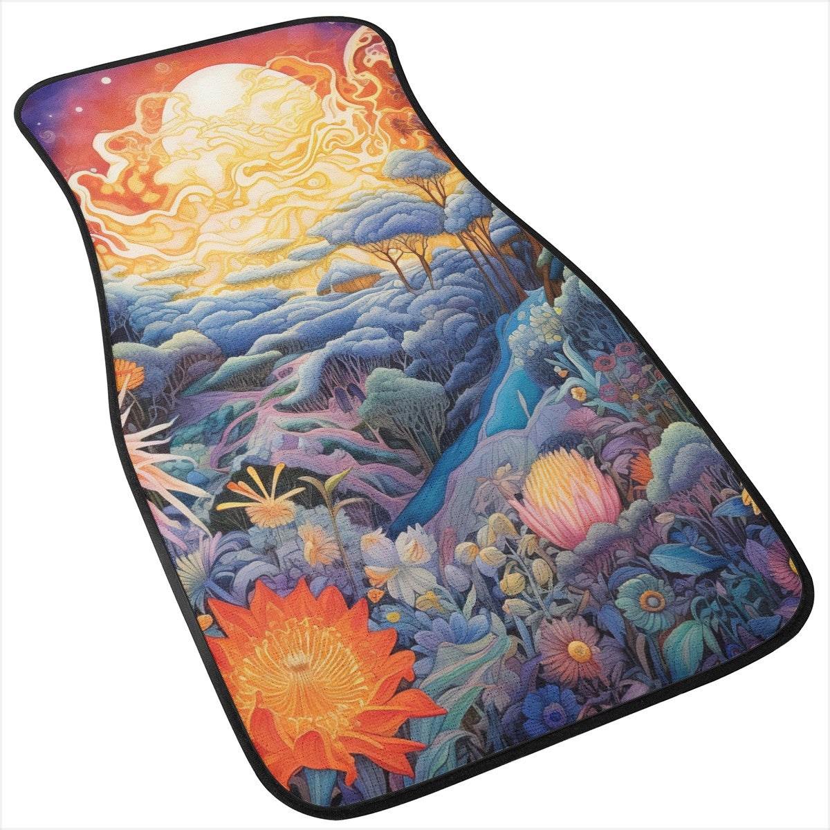 Red Sky Moon Scape Car Mats - Set of 2 or 4 Car Floor Mats Car Accessories