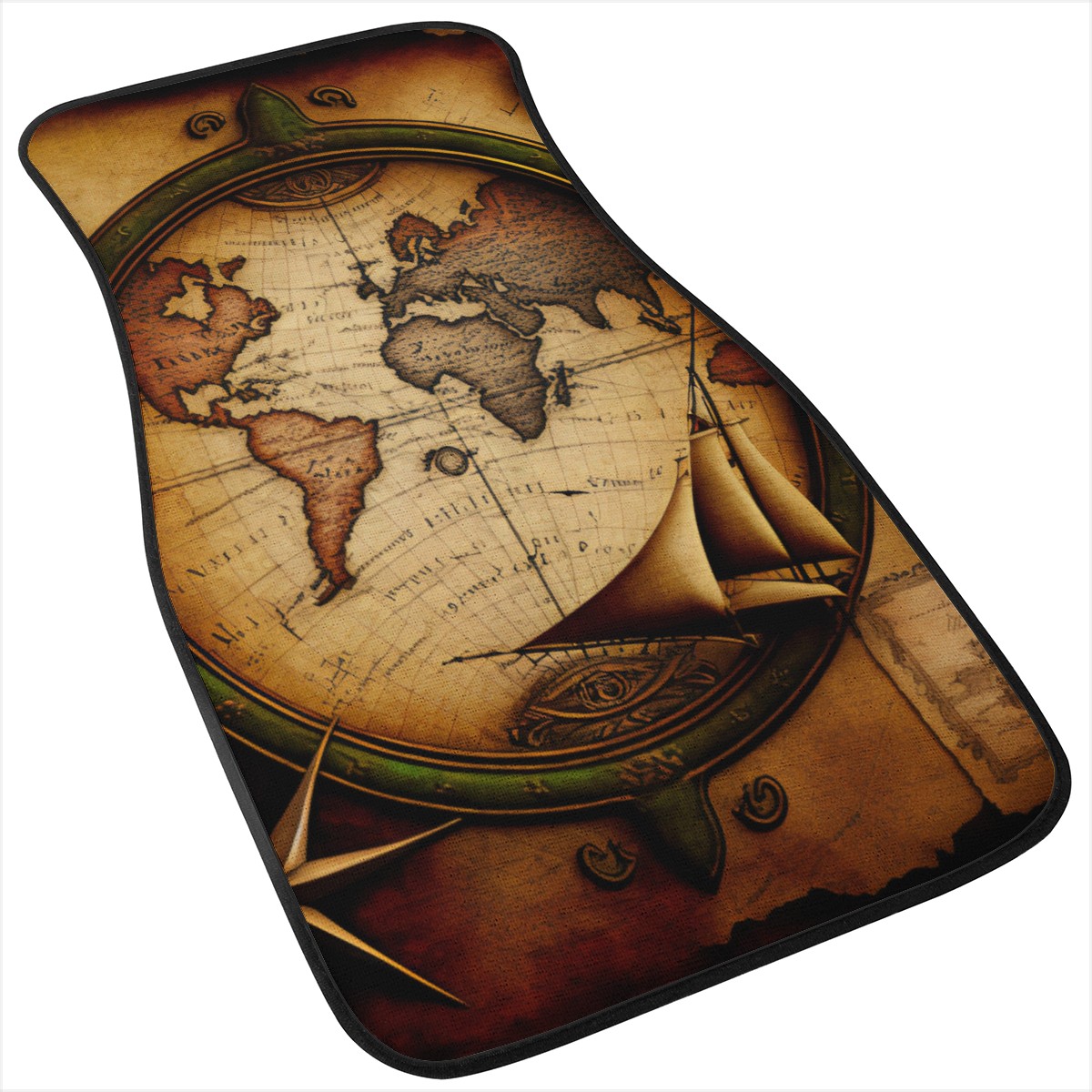 Old Maps 22 Car Mats - Set of 2 or 4 Car Floor Mats Car Accessories