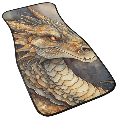 Golden Dragon Car Mats - Set of 2 or 4 Car Floor Mats Car Accessories