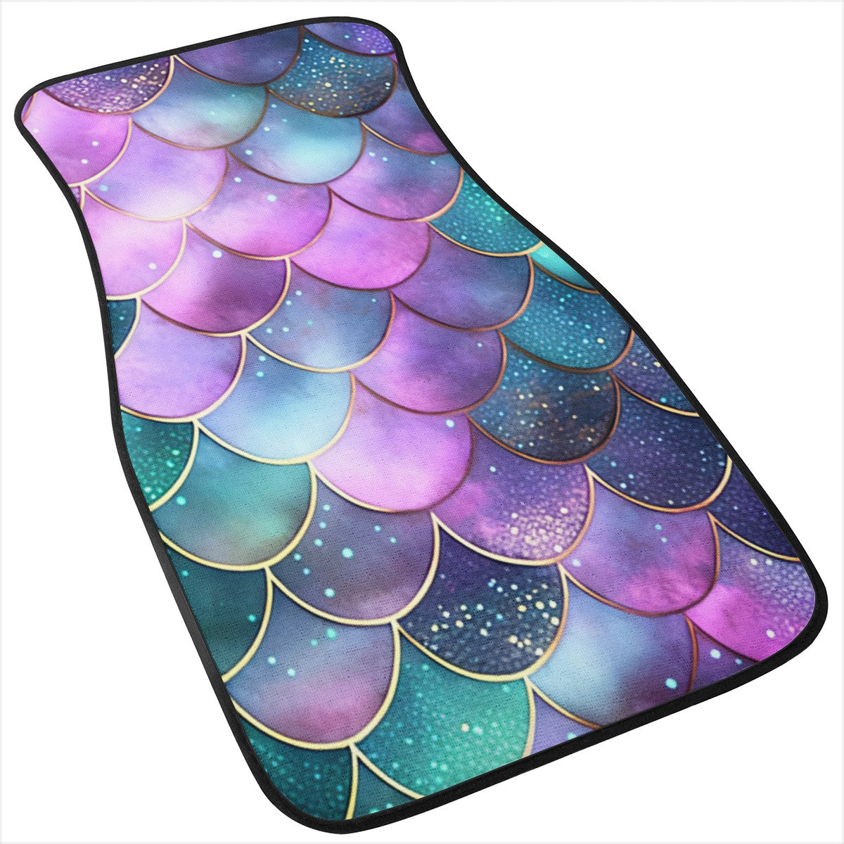 Mermaid Scales Purple Green Car Mats  - Set of 2 or 4 Car Floor Mats Car Accessories