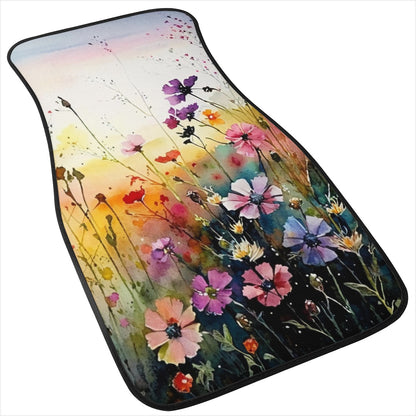 Wild Flower Meadow Car Mats  - Set of 2 or 4 Car Floor Mats Car Accessories