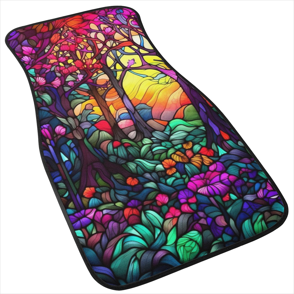 Pink Stained Glass Car Mats - Set of 2 or 4 Car Floor Mats Car Accessories