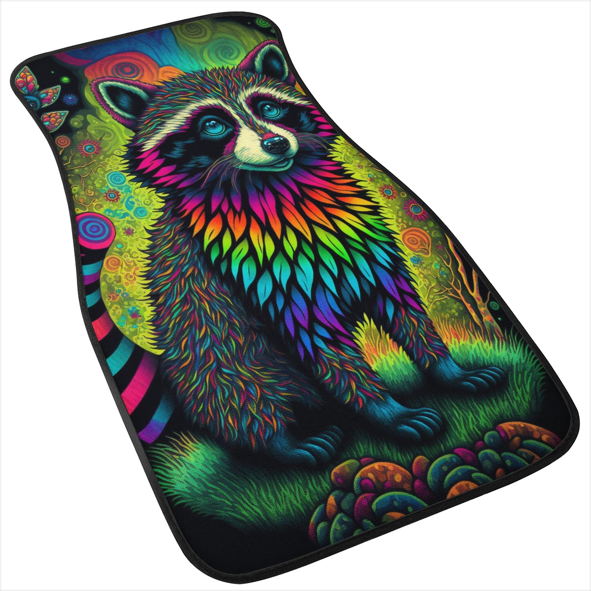 Psycho Raccoon Car Mats - Set of 2 or 4 Car Floor Mats Car Accessories