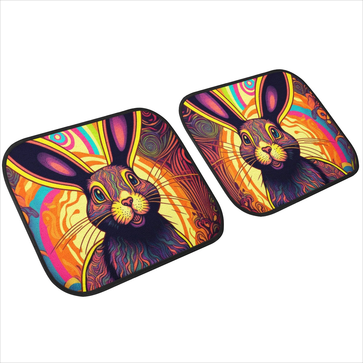 Psycho Rabbit Car Mats - Set of 2 or 4 Car Floor Mats Car Accessories