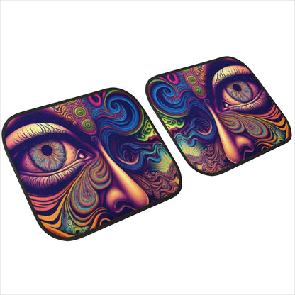 Psychedelic Face Car Mats - Set of 2 or 4 Car Floor Mats Car Accessories