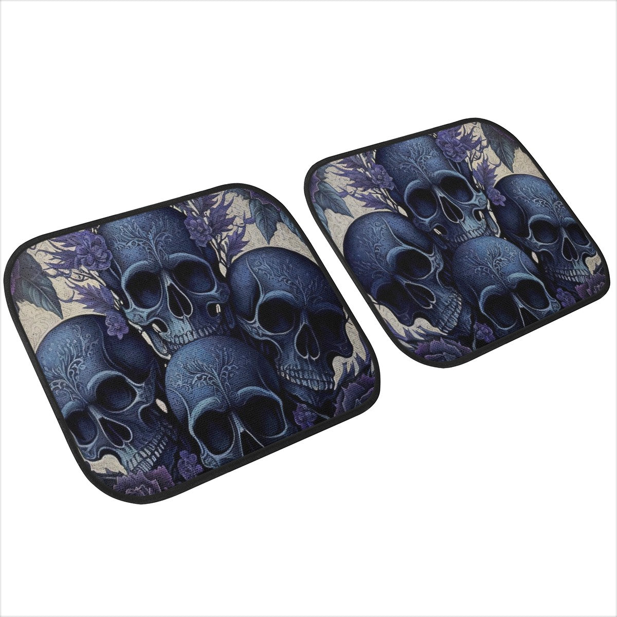 Blue Skulls Car Mats - Set of 2 or 4 Car Floor Mats Car Accessories