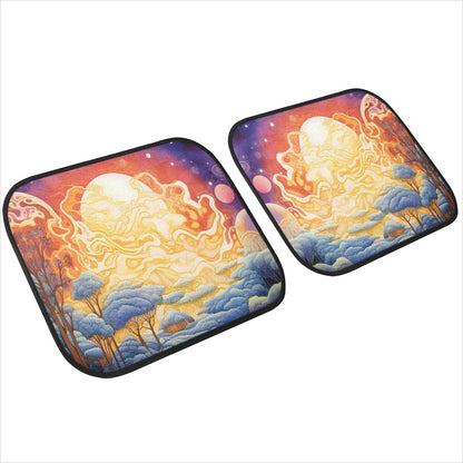 Red Sky Moon Scape Car Mats - Set of 2 or 4 Car Floor Mats Car Accessories