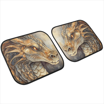 Golden Dragon Car Mats - Set of 2 or 4 Car Floor Mats Car Accessories