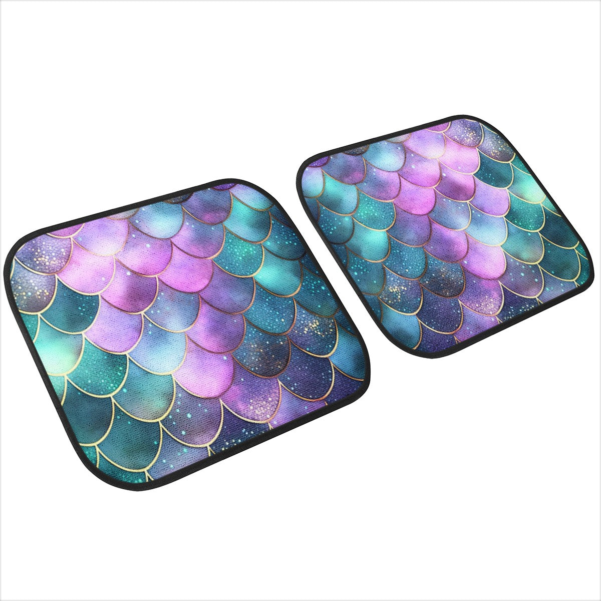 Mermaid Scales Purple Green Car Mats  - Set of 2 or 4 Car Floor Mats Car Accessories