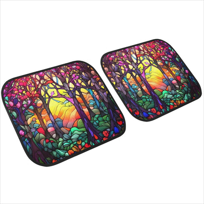 Pink Stained Glass Car Mats - Set of 2 or 4 Car Floor Mats Car Accessories
