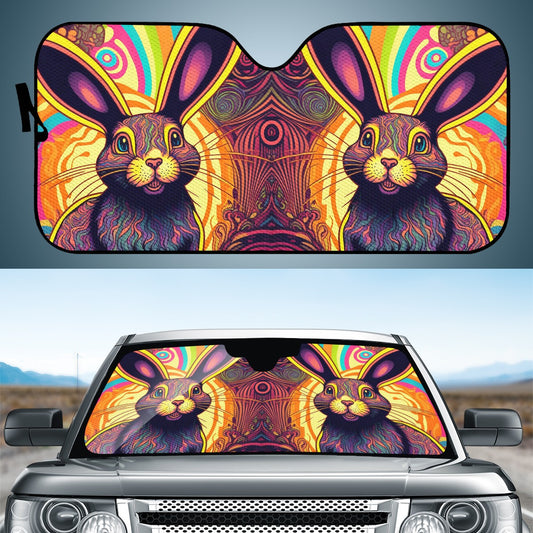 Psycho Rabbit Auto Sun Shade - Car Shade for Vehicle Windscreen Shield Sun Covers