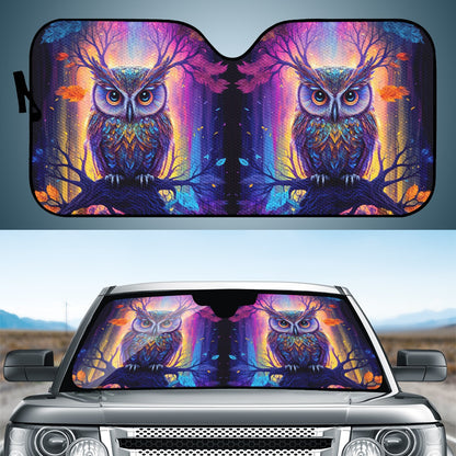 Psychedelic Owl Auto Sun Shade - Car Shade for Vehicle Windscreen Shield Sun Covers