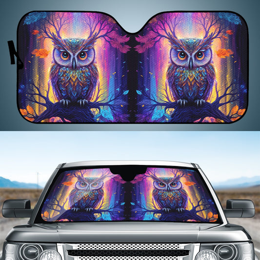 Psychedelic Owl Auto Sun Shade - Car Shade for Vehicle Windscreen Shield Sun Covers