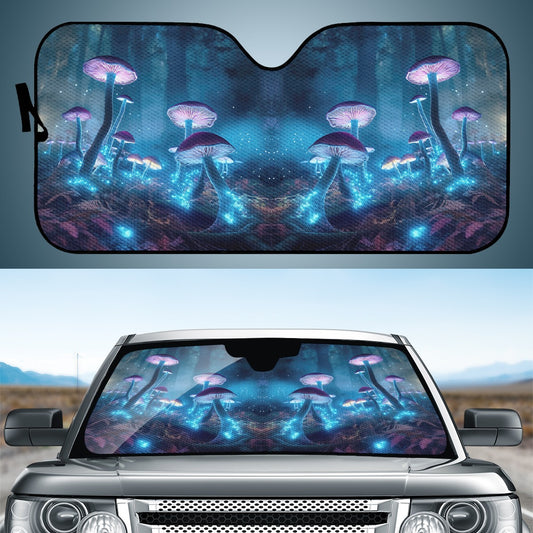 Blue Mushrooms Auto Sun Shade - Car Shade for Vehicle Windscreen Shield Sun Covers