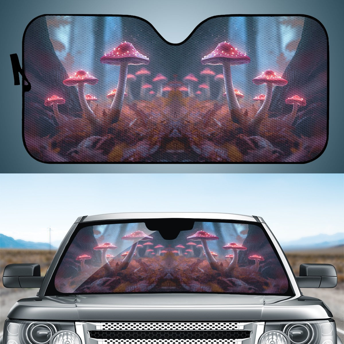 Pink Mushroom Auto Sun Shade - Car Shade for Vehicle Windscreen Shield Sun Covers