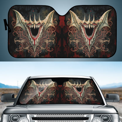 Vampire Fangs Auto Sun Shade - Car Shade for Vehicle Windscreen Shield Sun Covers