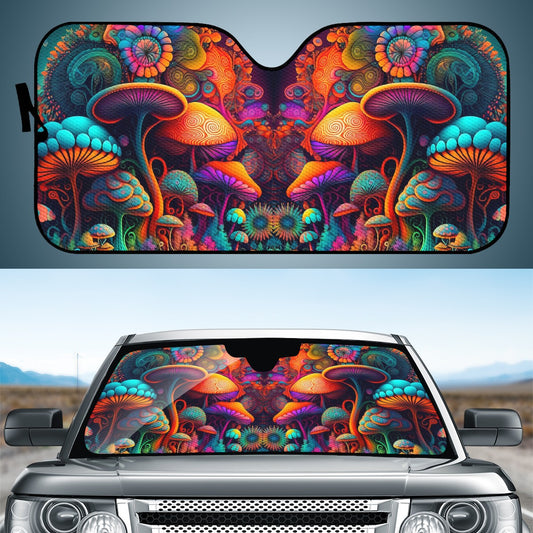 Psychedelic Mushrooms Auto Sun Shade - Car Shade for Vehicle Windscreen Shield Sun Covers