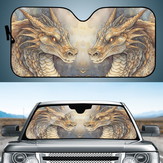 Golden Dragon Auto Sun Shade - Car Shade for Vehicle Windscreen Shield Sun Covers