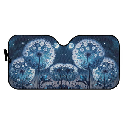Blue Dandelion Auto Sun Shade - Car Windscreen Shield - Car Shade for Vehicle Windscreen Shield Sun Covers