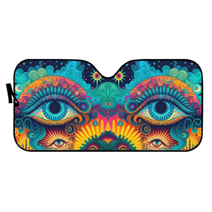 Psychedelic Eye Auto Sun Shade - Car Shade for Vehicle Windscreen Shield Sun Covers