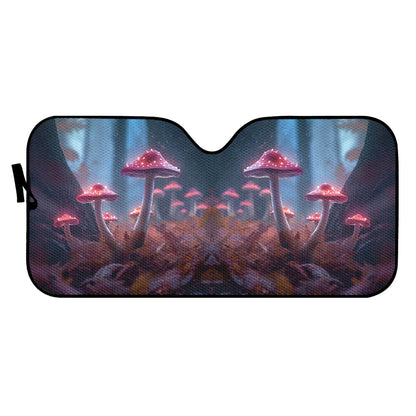 Pink Mushroom Auto Sun Shade - Car Shade for Vehicle Windscreen Shield Sun Covers