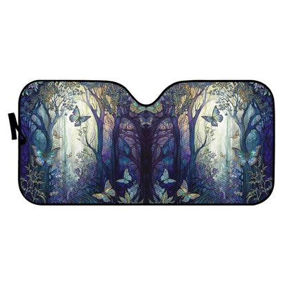Blue Enchanted Forest Auto Sun Shade - Car Shade for Vehicle Windscreen Shield Sun Covers