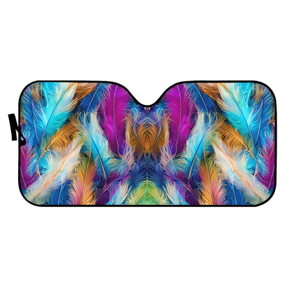 Bright Feathers Auto Sun Shade - Car Shade for Vehicle Windscreen Shield Sun Covers