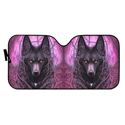 Wolf Midnight Purple Auto Sun Shade - Car Shade for Vehicle Windscreen Shield Sun Covers