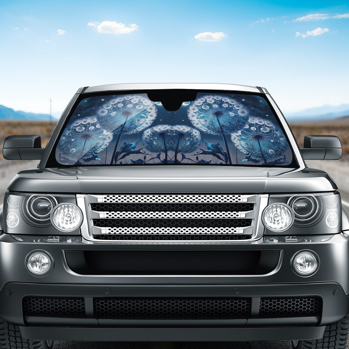 Blue Dandelion Auto Sun Shade - Car Windscreen Shield - Car Shade for Vehicle Windscreen Shield Sun Covers
