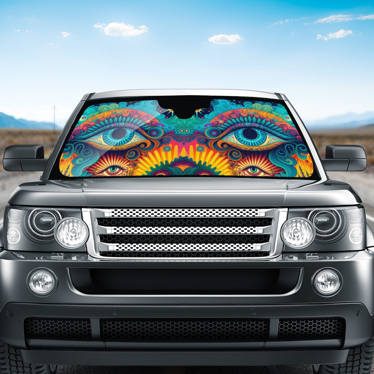 Psychedelic Eye Auto Sun Shade - Car Shade for Vehicle Windscreen Shield Sun Covers