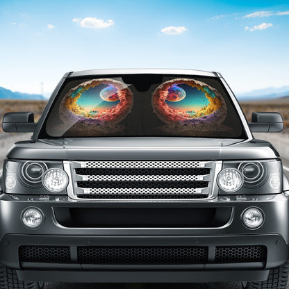 Alien Moon Auto Sun Shade - Car Shade for Vehicle Windscreen Shield Sun Covers