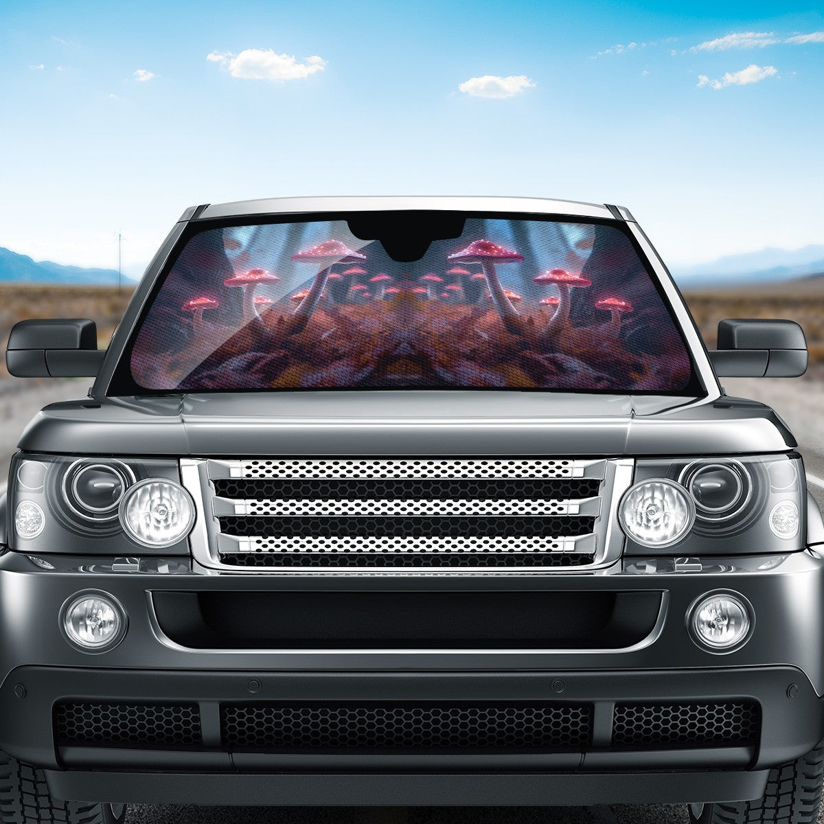Pink Mushroom Auto Sun Shade - Car Shade for Vehicle Windscreen Shield Sun Covers
