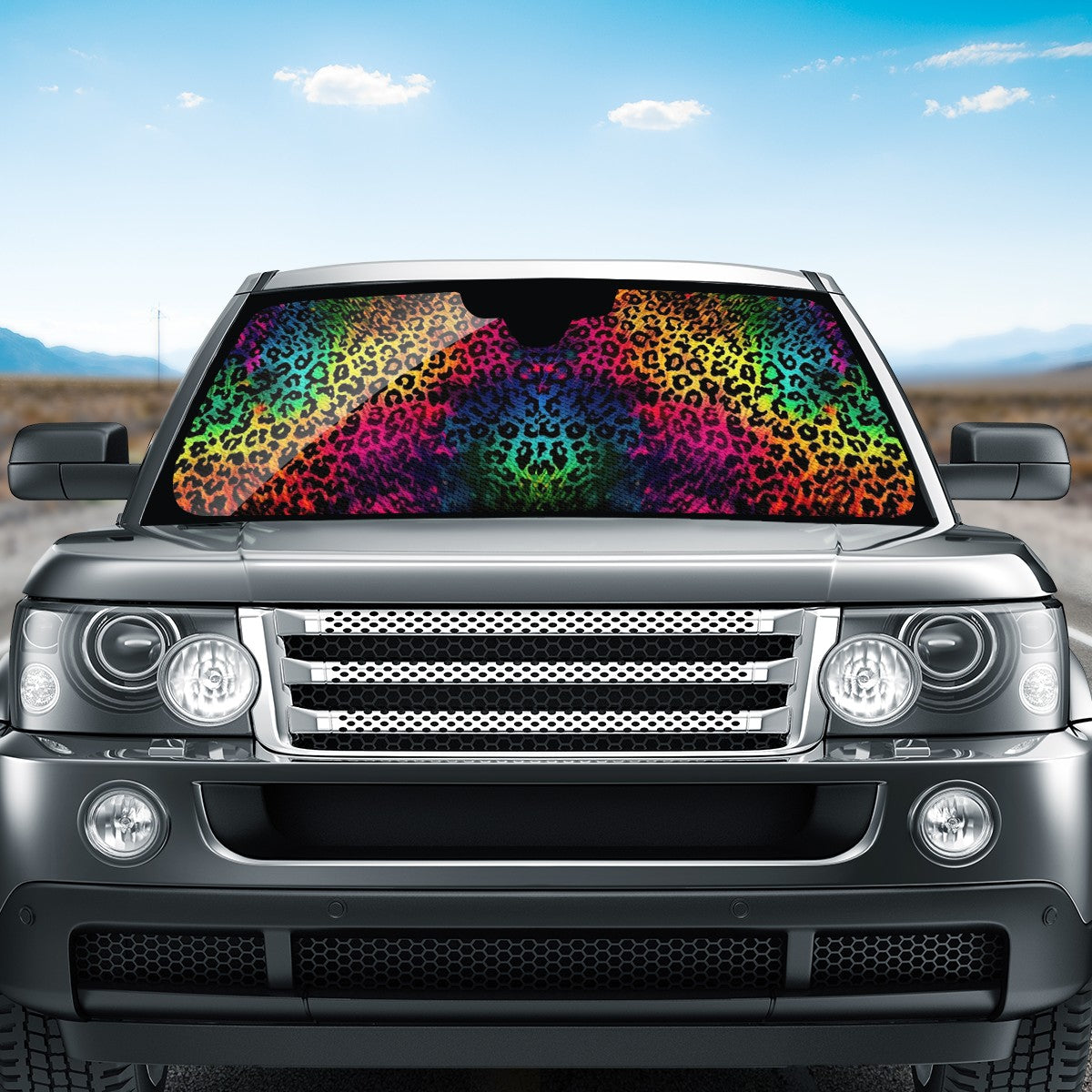 Bright Leopard Skin Print Auto Sun Shade - Car Shade for Vehicle Windscreen Shield Sun Covers