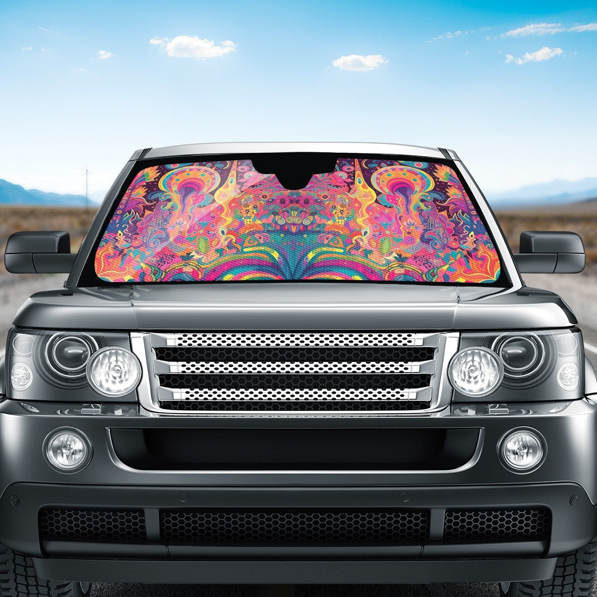 Psychedelic Spaceships Auto Sun Shade - Car Shade for Vehicle Windscreen Shield Sun Covers