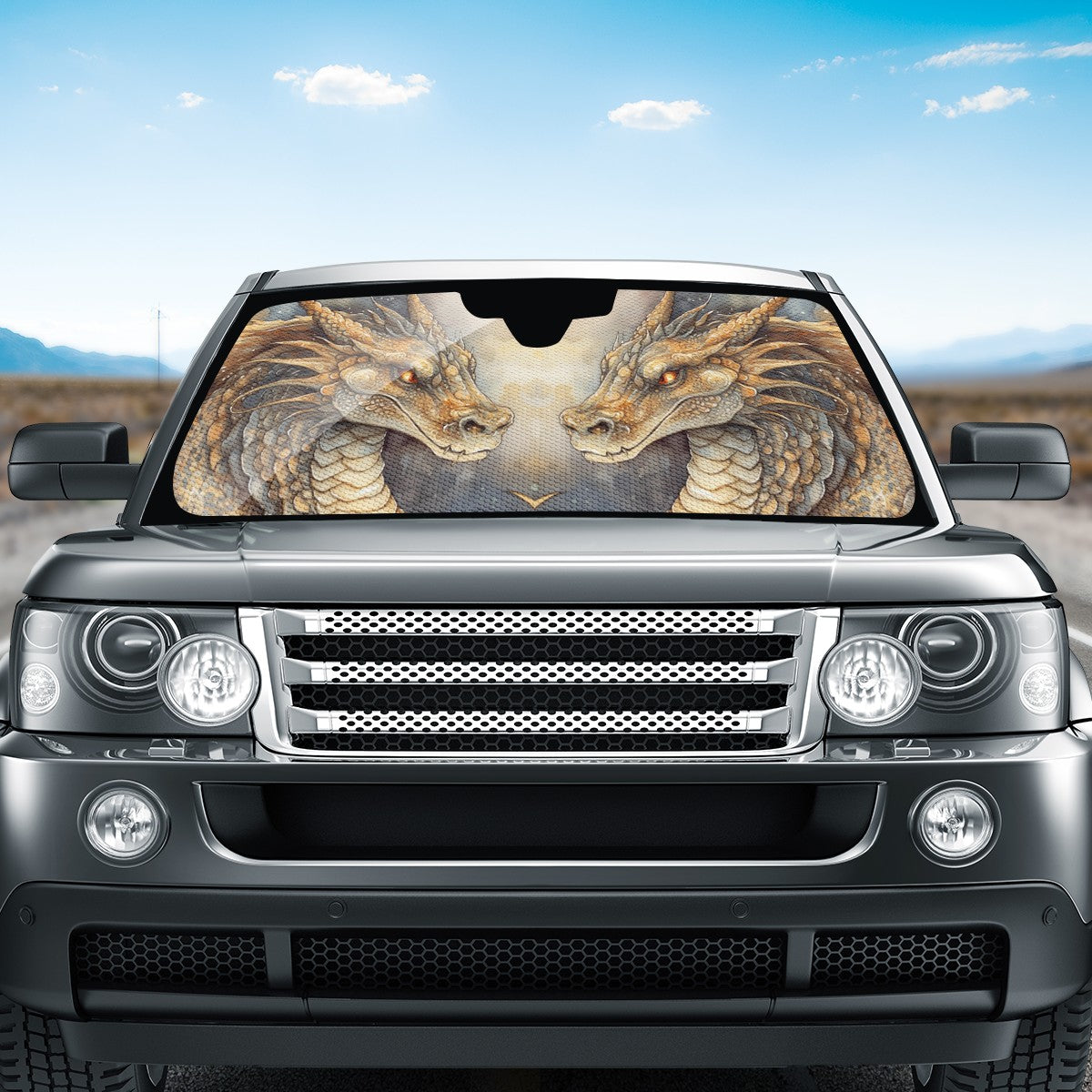 Golden Dragon Auto Sun Shade - Car Shade for Vehicle Windscreen Shield Sun Covers