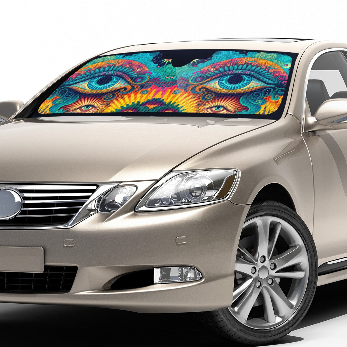 Psychedelic Eye Auto Sun Shade - Car Shade for Vehicle Windscreen Shield Sun Covers