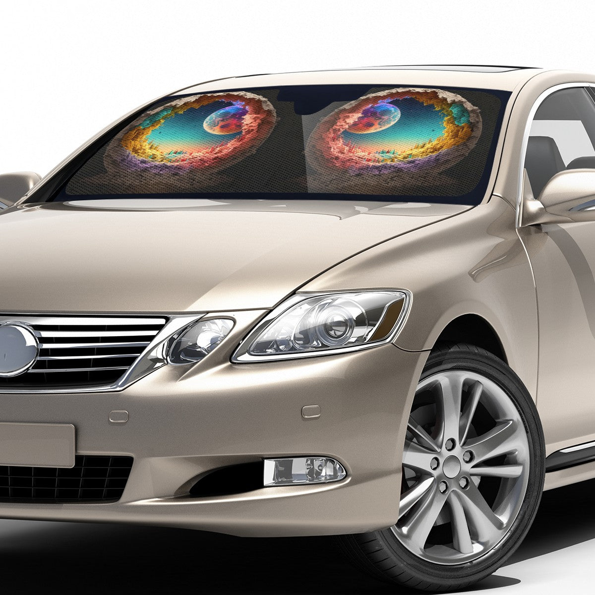 Alien Moon Auto Sun Shade - Car Shade for Vehicle Windscreen Shield Sun Covers