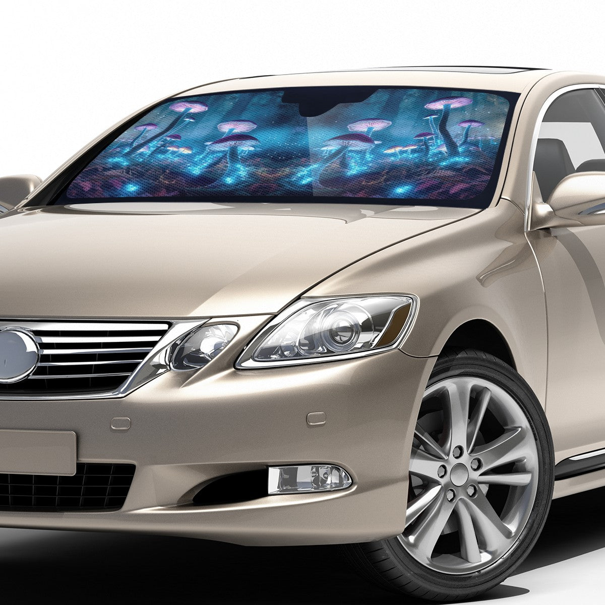 Blue Mushrooms Auto Sun Shade - Car Shade for Vehicle Windscreen Shield Sun Covers