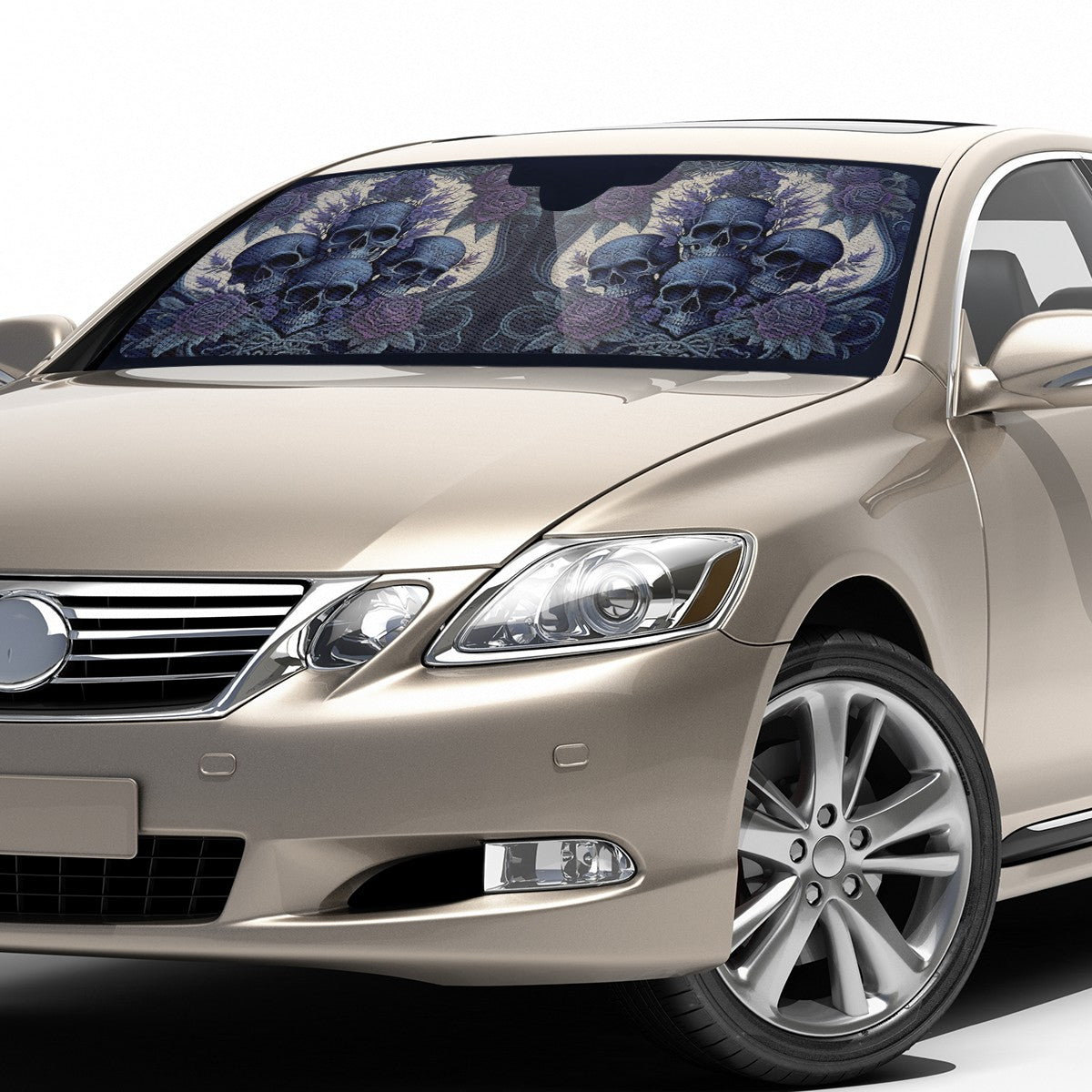 Blue Skulls Auto Sun Shade - Car Shade for Vehicle Windscreen Shield Sun Covers
