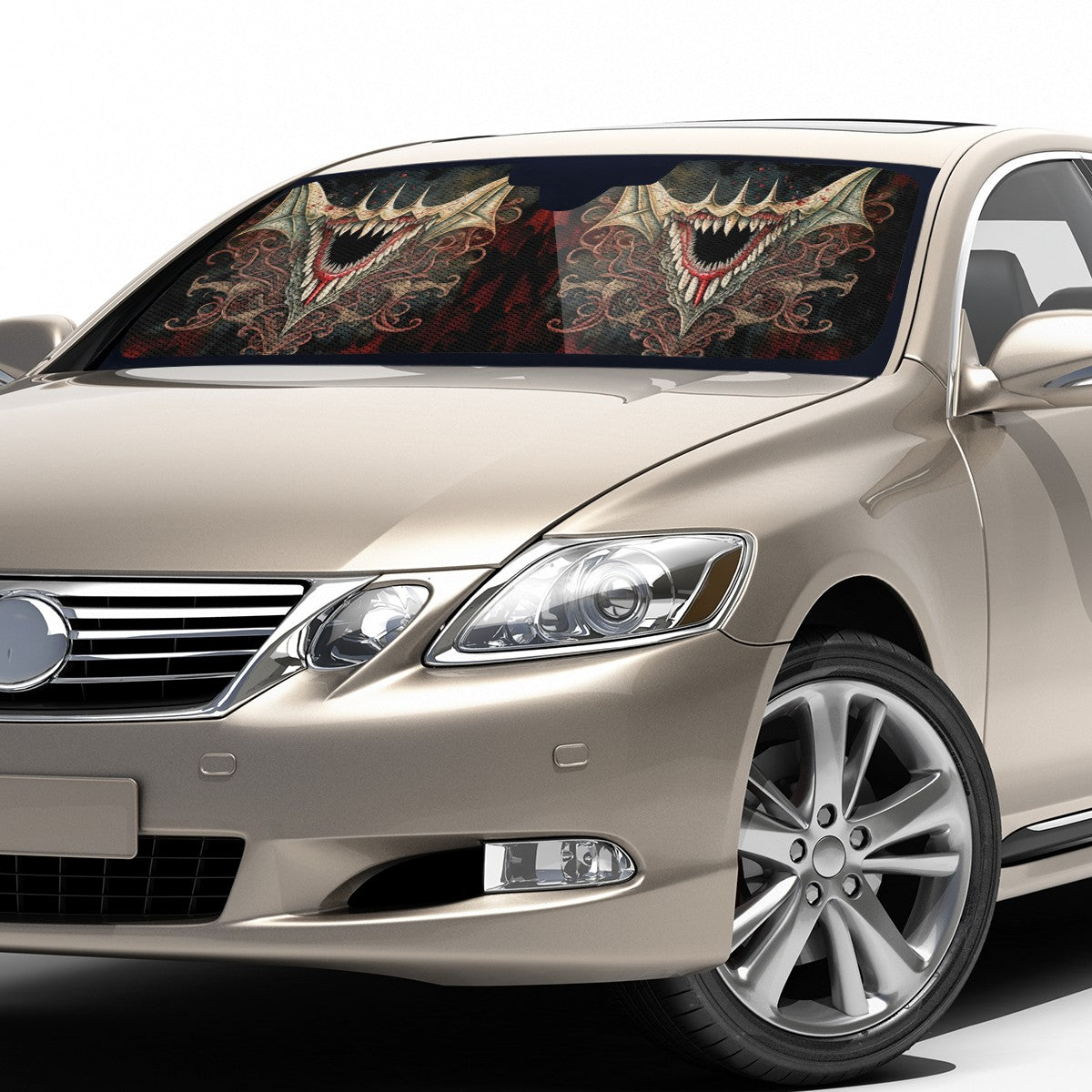 Vampire Fangs Auto Sun Shade - Car Shade for Vehicle Windscreen Shield Sun Covers