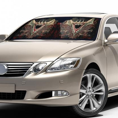 Vampire Fangs Auto Sun Shade - Car Shade for Vehicle Windscreen Shield Sun Covers