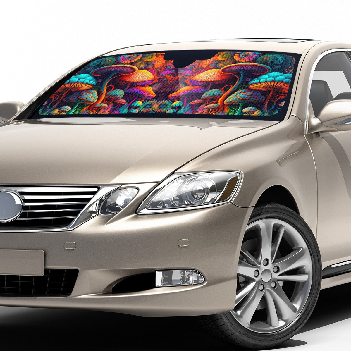 Psychedelic Mushrooms Auto Sun Shade - Car Shade for Vehicle Windscreen Shield Sun Covers