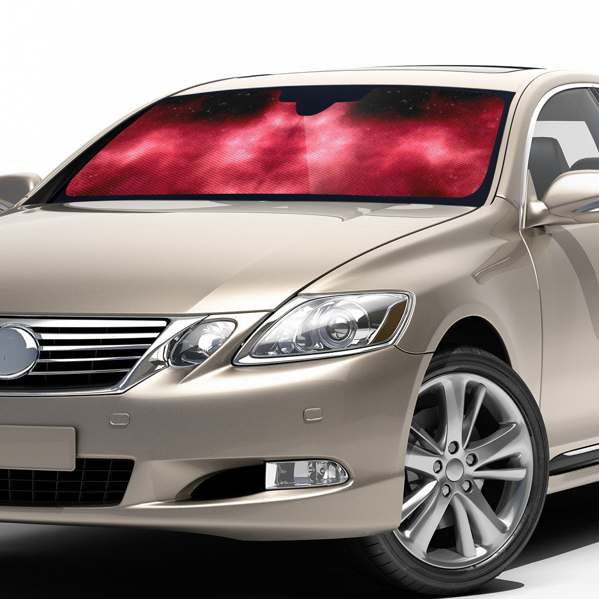 Red Mars Galaxy Auto Sun Shade - Car Shade for Vehicle Windscreen Shield Sun Covers
