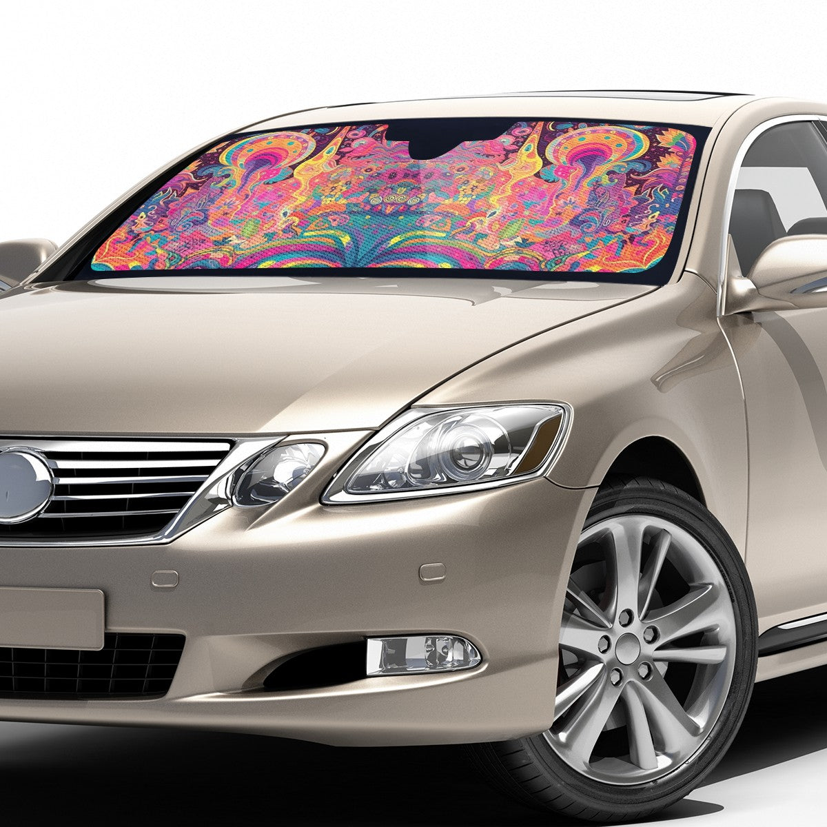 Psychedelic Spaceships Auto Sun Shade - Car Shade for Vehicle Windscreen Shield Sun Covers
