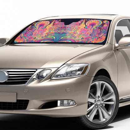 Psychedelic Spaceships Auto Sun Shade - Car Shade for Vehicle Windscreen Shield Sun Covers