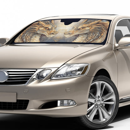 Golden Dragon Auto Sun Shade - Car Shade for Vehicle Windscreen Shield Sun Covers